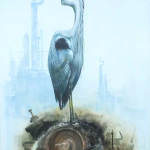 Heron on scrap